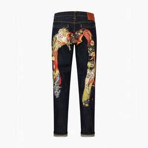 Evisu Selvedge Hakitaku Embroidery Daicock thick denim heavy Jeans NWT w Bag